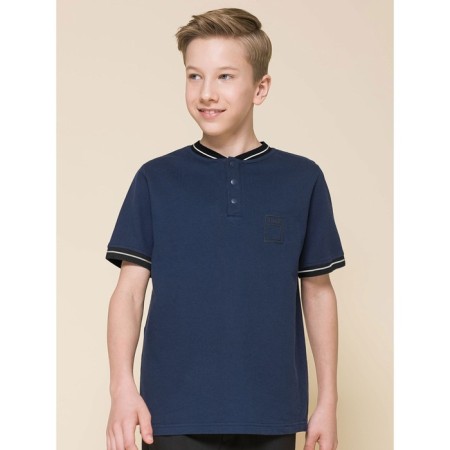 Henley T-shirt for Pelican boy, height 152 cm, dark blue color