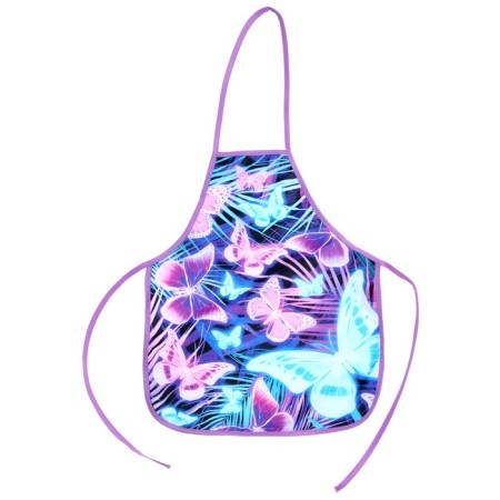 Apron for labor + sleevens, 485 x 395/250 x 160 mm, height 116-146 cm, calligrata, "butterflies"-1