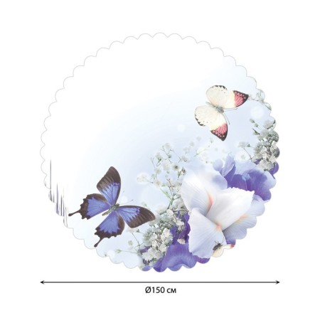 The tablecloth “butterflies above the water”, round, Saten, d = 150 cm-1