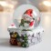 Souvenir Polystone Water Ball "Snowman on a Pipe with Gifts" 4.5x4x6.5 cm