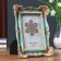 Photo frame Polystone 10x15 cm "Golden corners" turquoise 20.5x16x2 cm