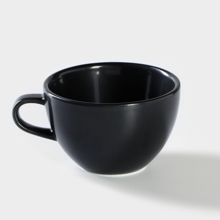 Porcelain coffee coffee "Watercolor", 320 ml, black color-1