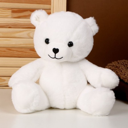 Soft toy "Bear", 25 cm, white color