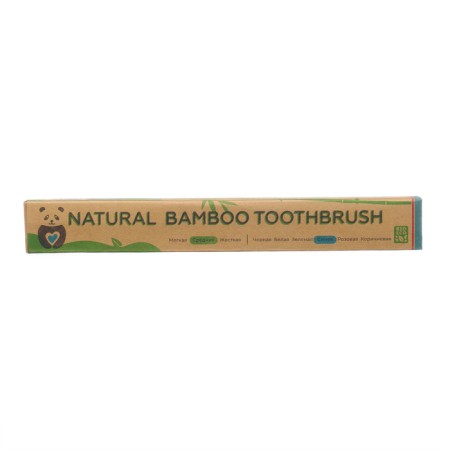 Middle bamboo toothbrush, 5 pieces, mix of flowers-16