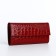 Women's wallet on the button, red color