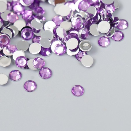 Decor for creativity in the bottle "Rhinets. Lilac" set 500 pcs d = 0.5 cm 7x2x2 cm-1