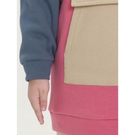 Sweatshirt for girls, height 104 cm, coral color-2