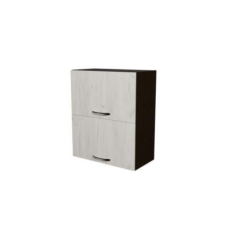 Cabinet hinged with 2 lifting doors, 60x30x72 cm, wenge, oak Gray