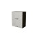 Cabinet hinged with 2 lifting doors, 60x30x72 cm, wenge, oak Gray