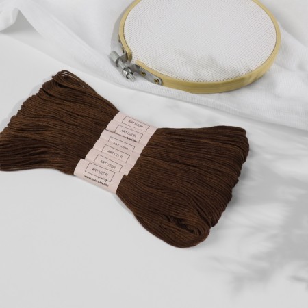 Set of threads Muline No. 938, 8 ± 1 m, 6 pcs, coffee color-1