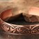 Bracelet "Flowering", plate, narrow, copper