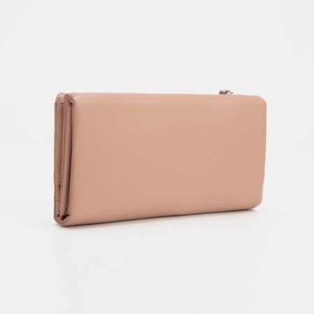 Women's wallet on magnets, pink color-1