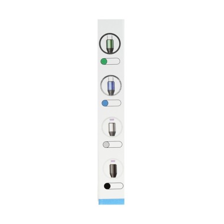 Type -C cable - Lightning, 3 A, 66 W, fast charging, fabric braid, 1 meter, blue-4