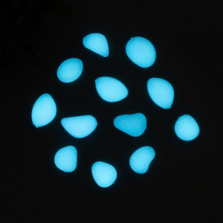 Decor for creativity plastic shines in the dark "white pebbles" set 12 pcs-1