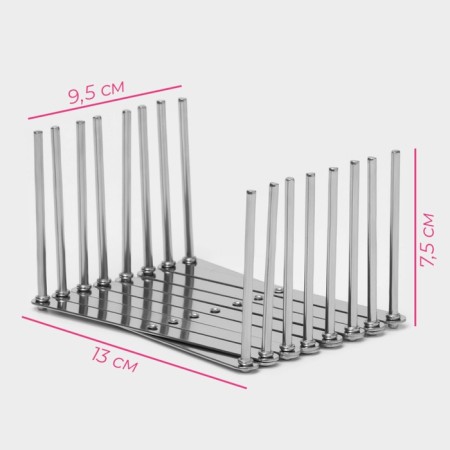 Kitchen holder for covers, pan, plates, stainless steel, 7 divisions-2