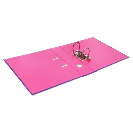 A4, 75 mm, Lamark, PVC, double-sided, metal edging, pocket for a spine, assembled, purple/pink-6