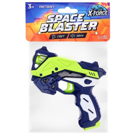 Space Blaster gun, light, sound, works from batteries, mix color-7