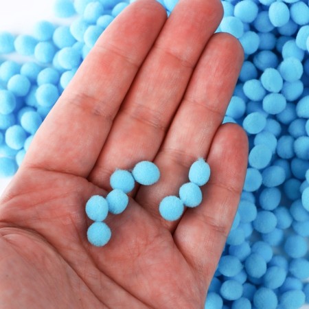 Pompons for creativity and decor “Blue”, 55 gr-2
