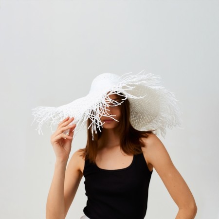 Women's hat Minaku "Summer Mood", size 56-58, white color