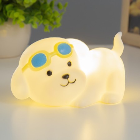 Nightlight "Cool dog" LED from batteries white 11.4x6.9 cm Risalux-1