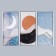 Sticker Plastic Interior triptych "Night, day and stars" set 3 sheets 29.5x61 cm