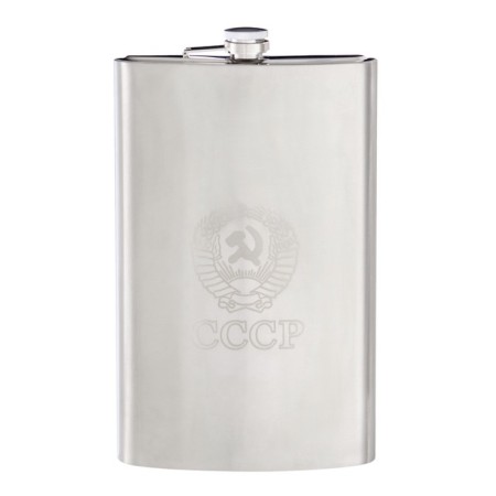 Flaw for alcohol and water "USSR", stainless steel, gift, army, 1.92 liters-2