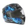 The helmet integral with two visors, size L (59-60), BLD-M67E model, black and blue