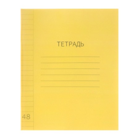 Notebook 48 sheets, in a ruler, a plastic cover, with an alphabet, an offset block, yellow-1