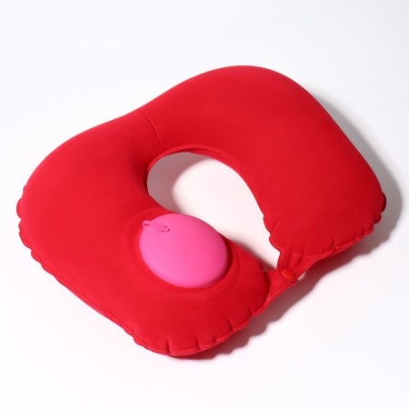 Pillow for the neck is road, inflatable, with a pump, 47 × 27 cm, cardboard box, color mix-2