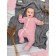 Combineson-Slip on the zipper Fashion, height 80 cm, pink color