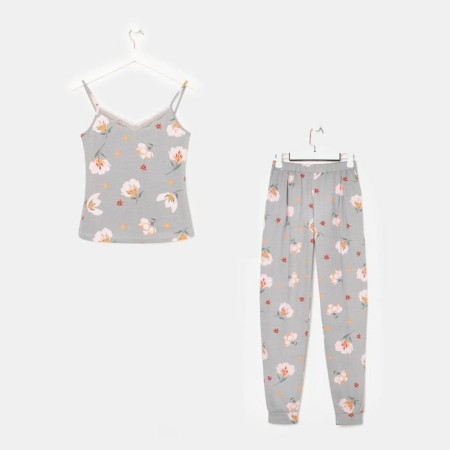 Пижама женская (майка и брюки) KAFTAN "Цветы" размер 40-42-5