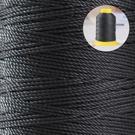 Shoe threads, 1000d/3, 183 m, dark gray color-1