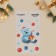 Stickers on the phone "Bear", 8 x 14 cm, New Year