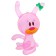 Toy inflatable "Bunny", 35 cm, pink color
