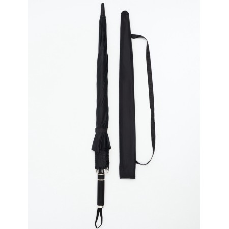 Umbrella - semi -automatic cane "plain", 8 spokes, r = 60/70 cm, black color is black-5