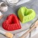 The form for baking the share "Heart. German cupcake ", silicone, 17 × 17 cm, mix color