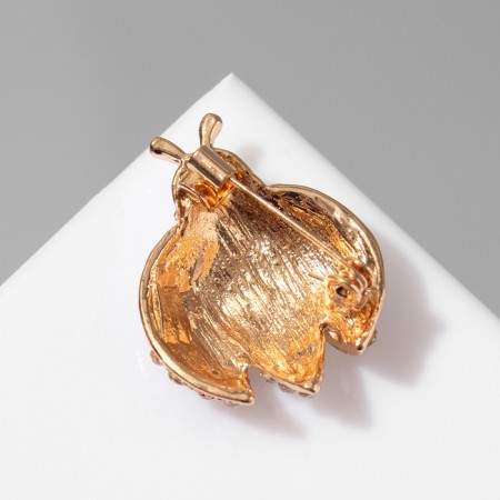Brooch "God's cow", the color is red-white in gold-3