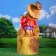 Garden figure "Lesovik on the stump" 41x33x77cm, mix
