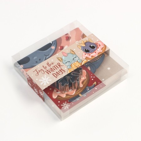 Set gift Ethel "Winter Day": Kit. towel, stand under hot, mold-7