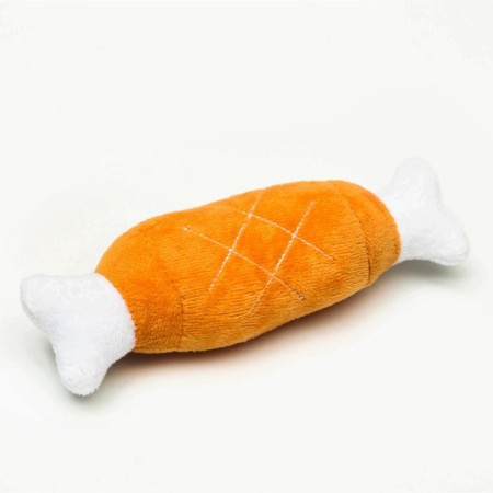 Dog toy "Soft Bone" with a squeak, 19 cm, orange-4