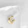 Roaling earrings "trend" crumpled, hook, color gold