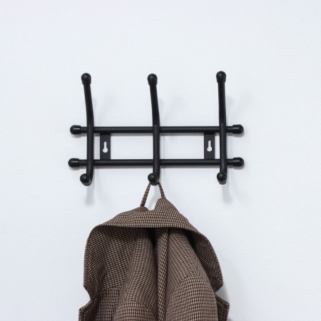 Wall hanger "Cosiness 3", 3 hooks color black-1