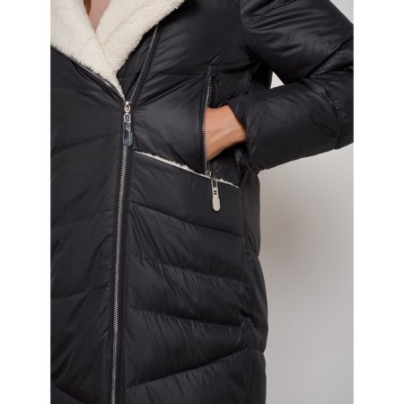 Coat insulated winter female, size 48, black color-10