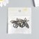 Decor for creativity metal, rhinestones "fly" dark silver set 2 pcs 3.5x4.7 cm
