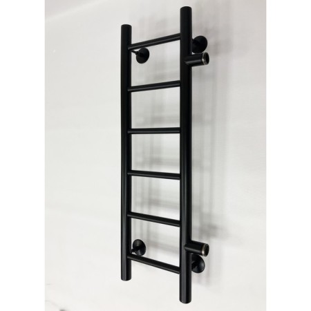 Water towel "Sanprise" Aurora P6, 200x800 mm, side connector., Black matte-2