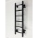 Water towel "Sanprise" Aurora P6, 200x800 mm, side connector., Black matte