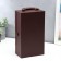 Casket wood, leatherette for 2 bottles "lush leaves" 4 objects 36x12x20 cm