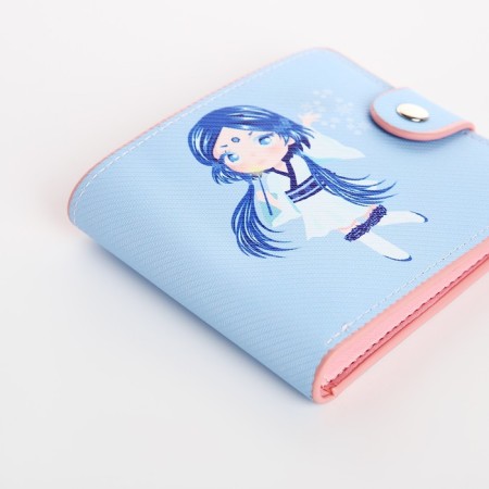 Wallet on the button, the color is blue-2