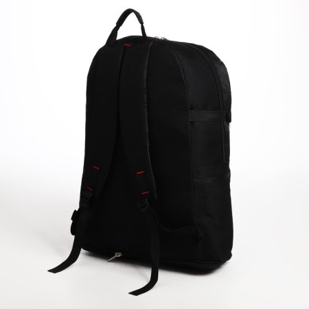 Tourist backpack on lightning, with an increase, 5 outer pockets, black color-1