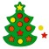 New Year's mosaic "New Year! Elegant Christmas tree ”, 17 × 12.5 × 2 cm, circle: 1.8 cm, star: 2.4 cm